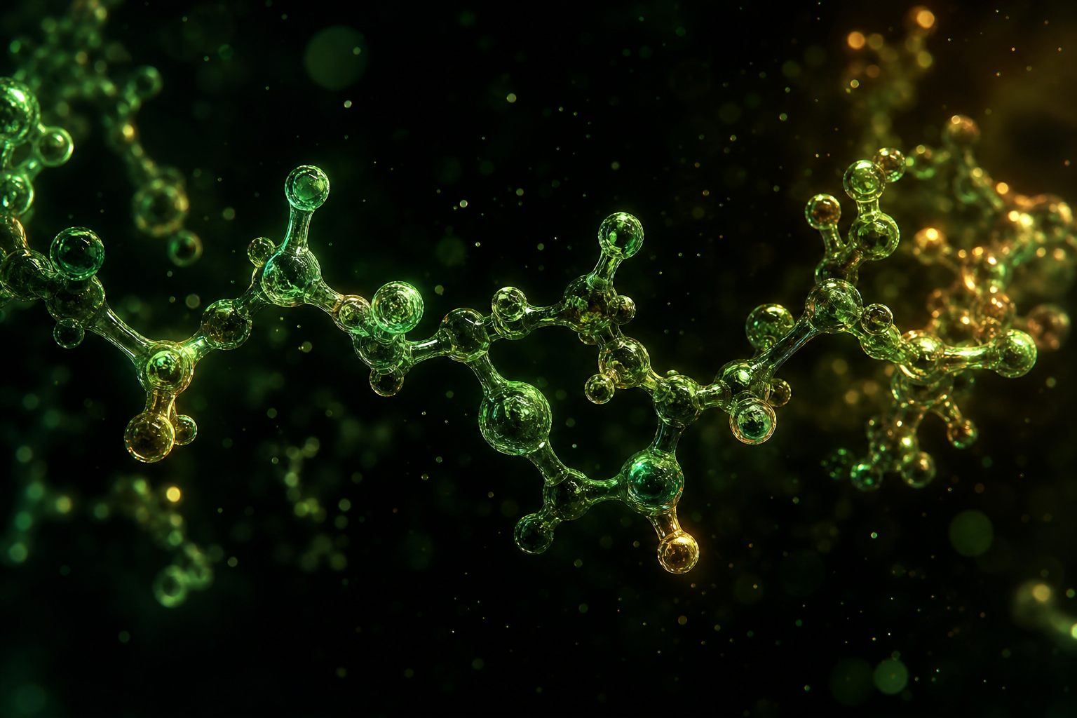 Molecular research illustration for metabolic compound studies